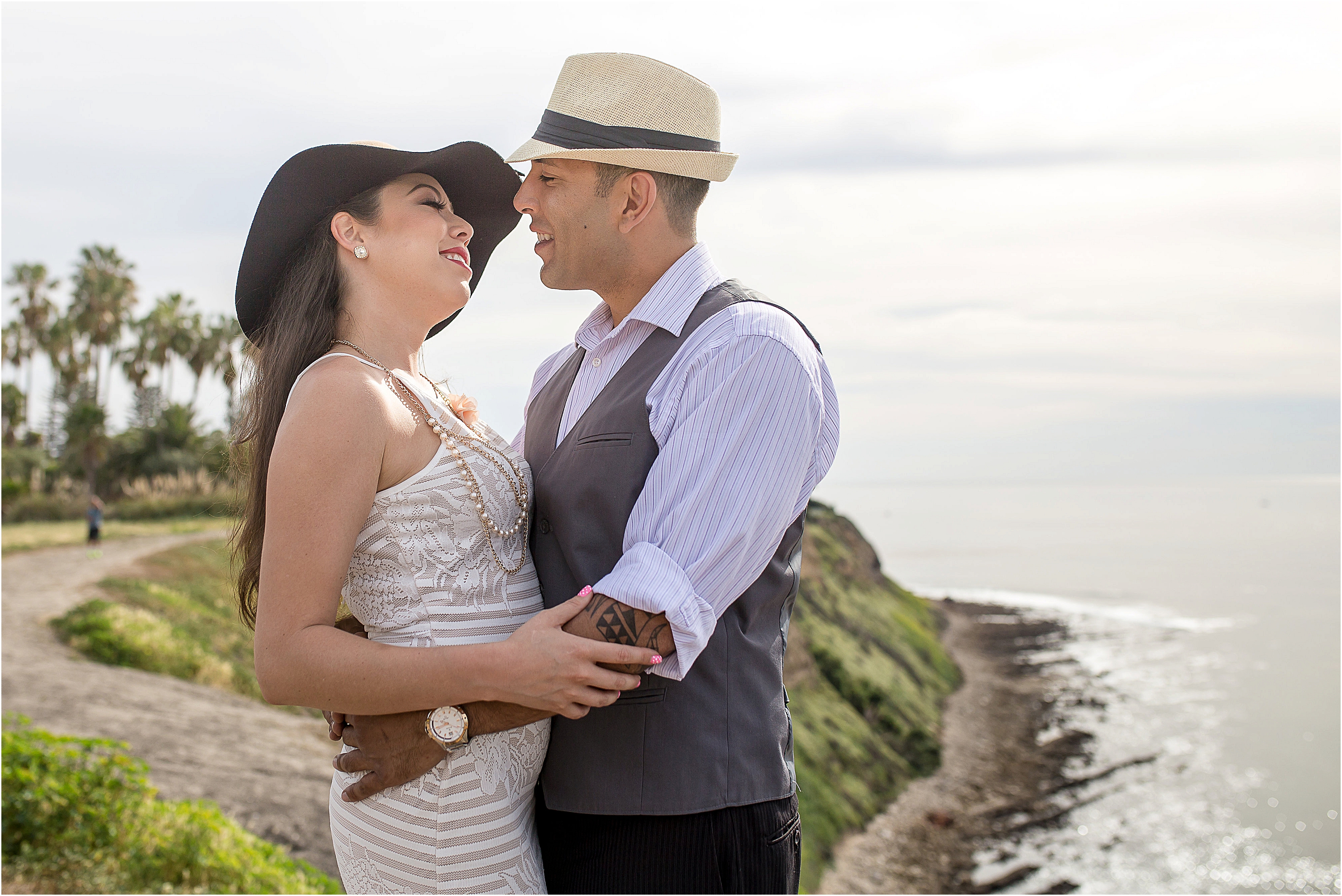 Natural posing for engagement photography in palos verdes, ca