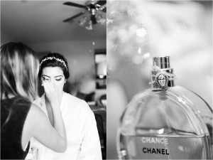 bride wearing chanel perfume