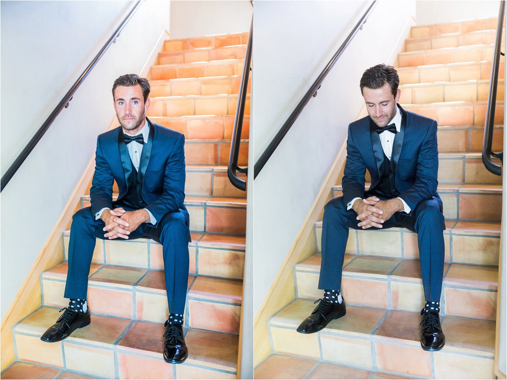 groom portraits on steps