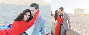 engagement photos for christmas at the beach