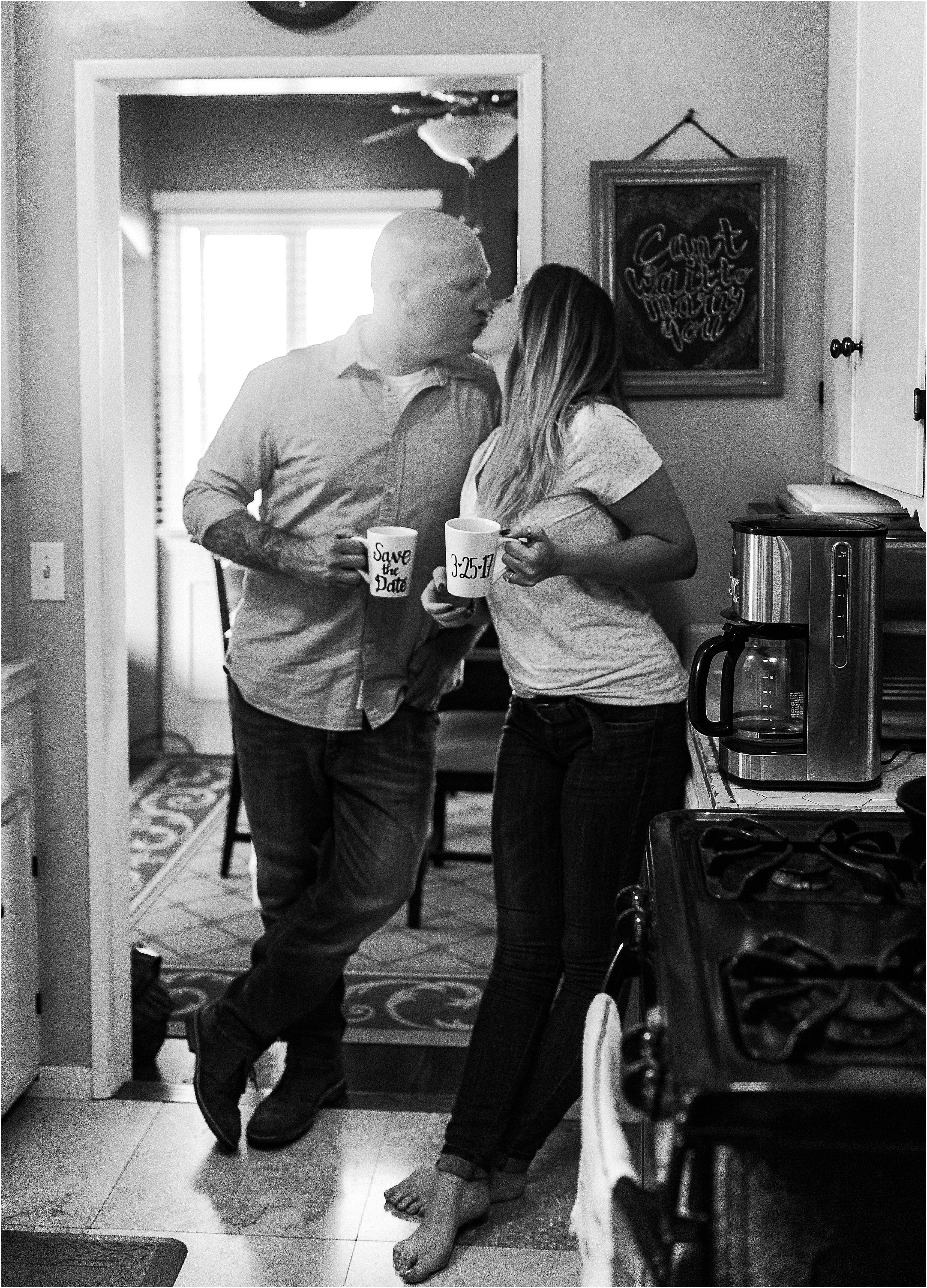at home engagement photography