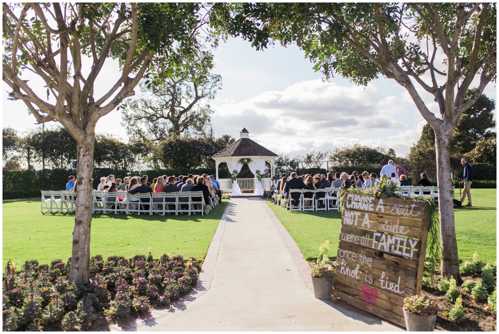 wedding ceremony at Recreation Park Golf Course in Long Beach, CA