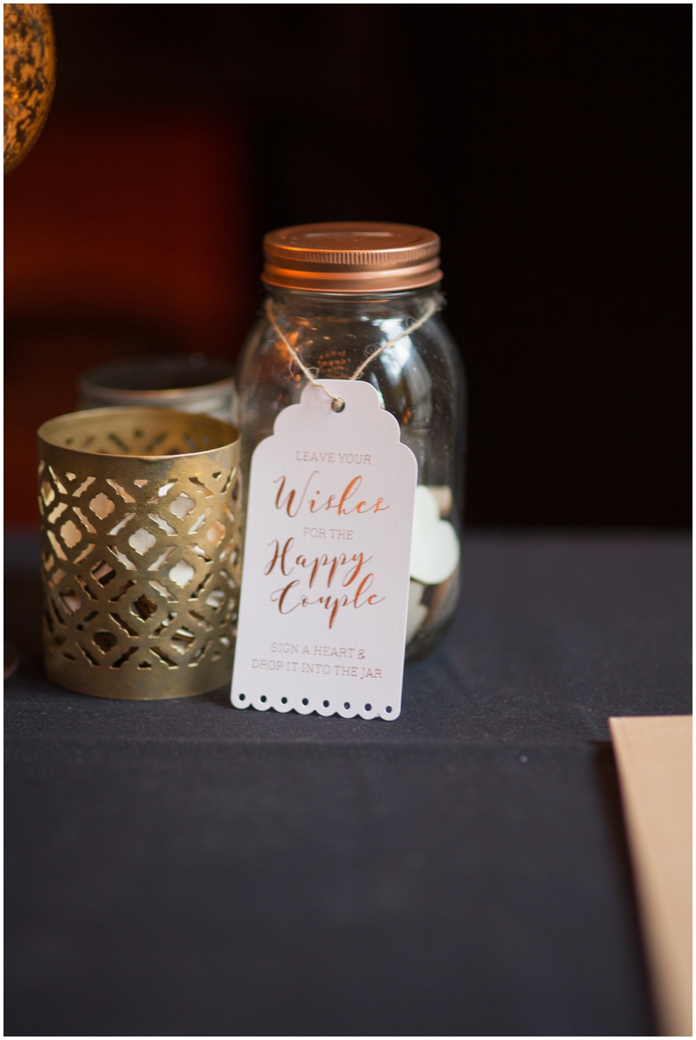 mason jar with label for wedding