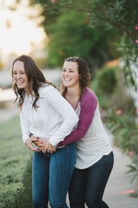laughter during engagement session in venice