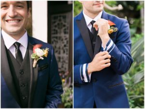 grooms details blue and orange