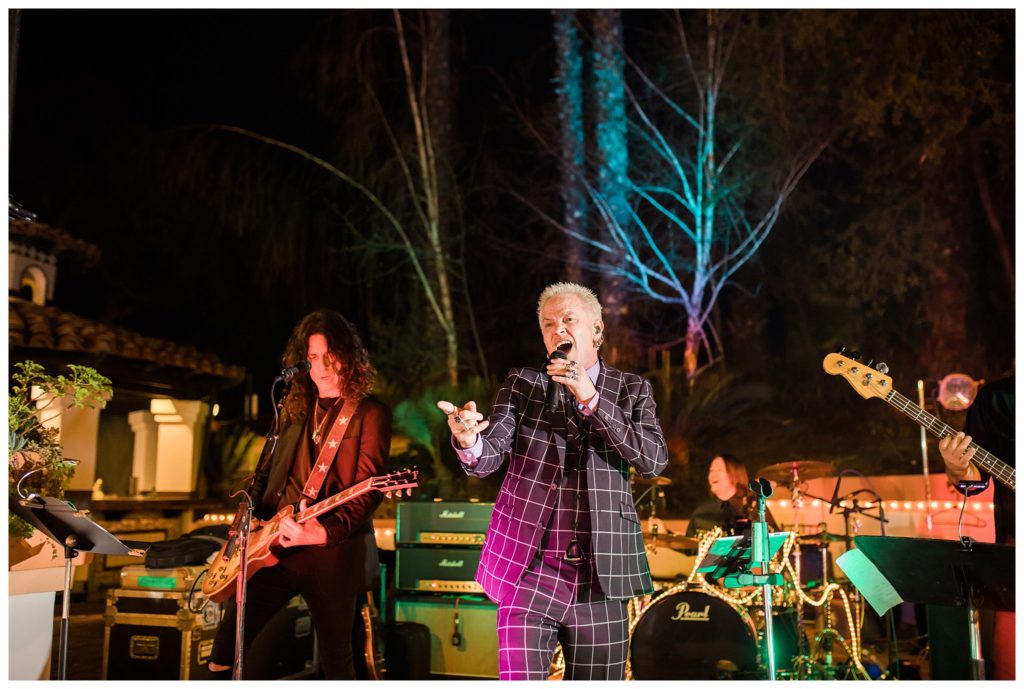live band at wedding with billy idol lookalike