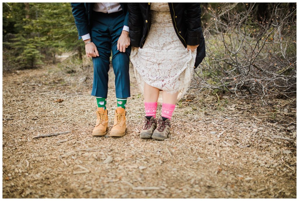 hiking boots for mountain elopement