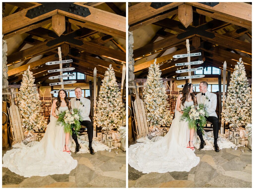 ski themed wedding shoot for weding in lake tahoe